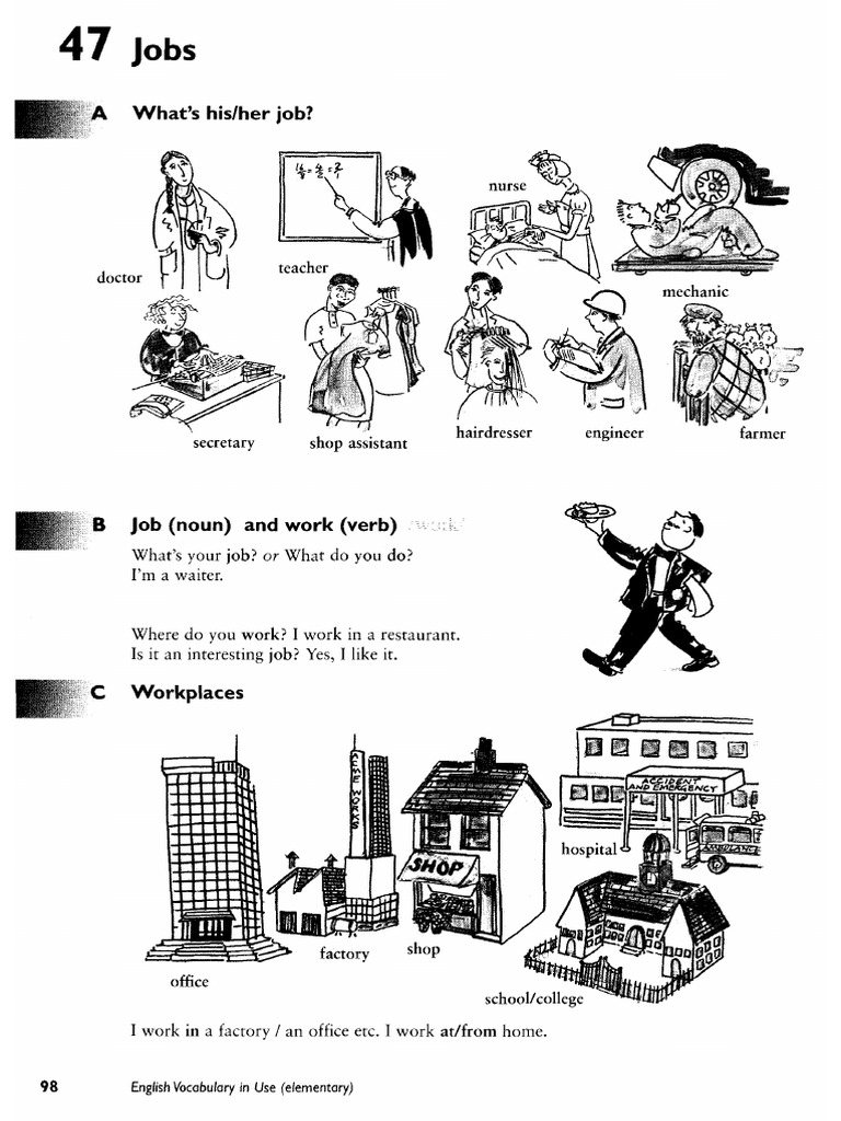 Jobs (Vocabulary in Use) | PDF
