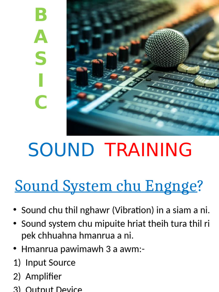 Basics of Sound Training | PDF