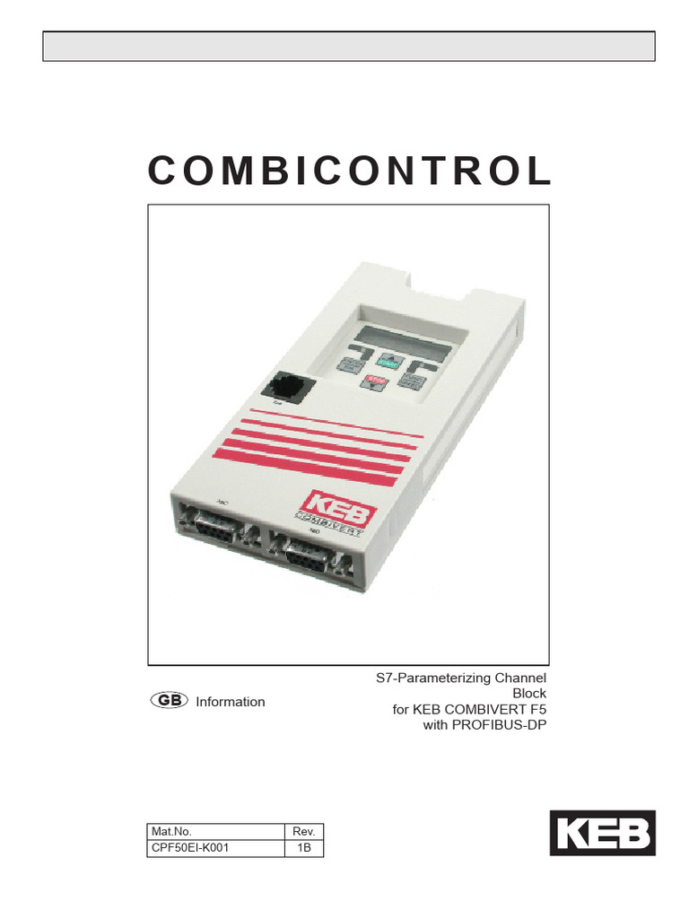 S7 Function Block for KEB F5 Inverter | PDF | Parameter (Computer ...