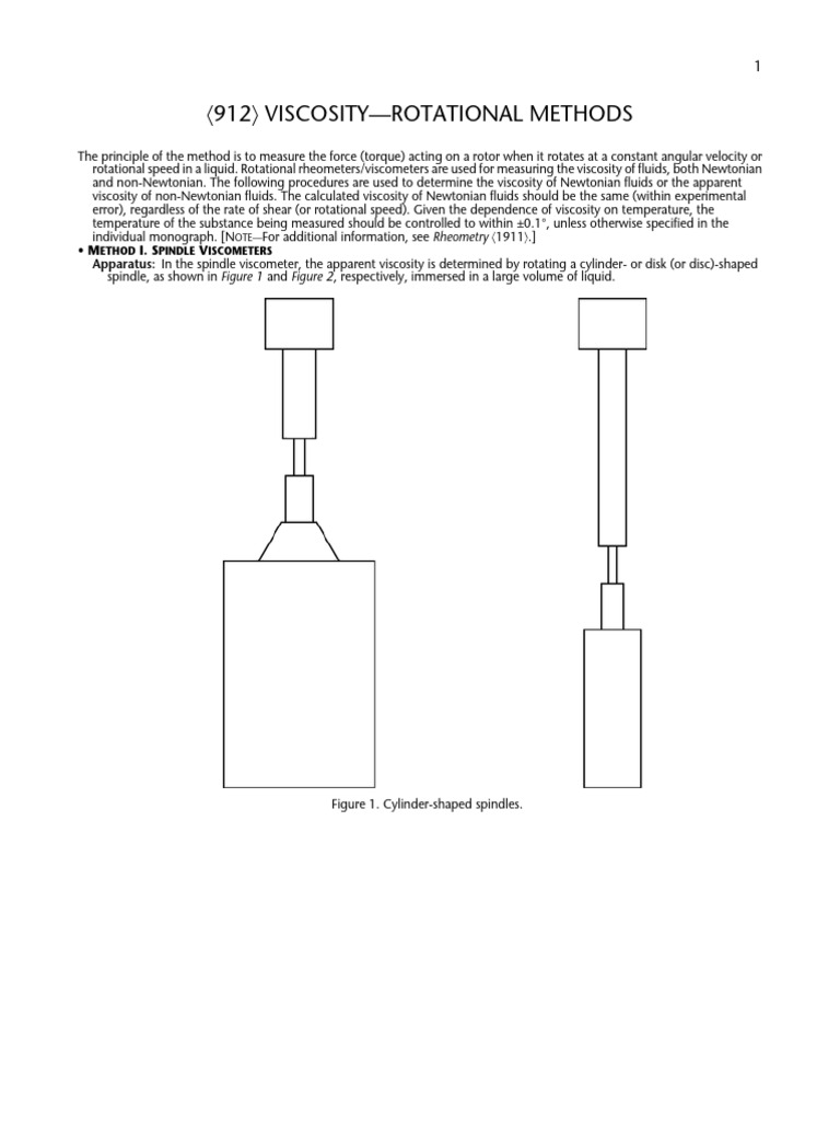 Viscosity Measurement Methods USP | PDF | Viscosity | Chemical Engineering