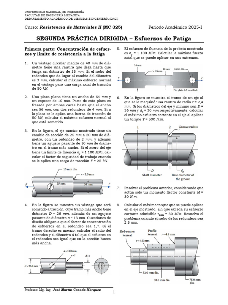 Banco de Problemas de Fatiga | PDF | Engranaje | Fatiga (material)