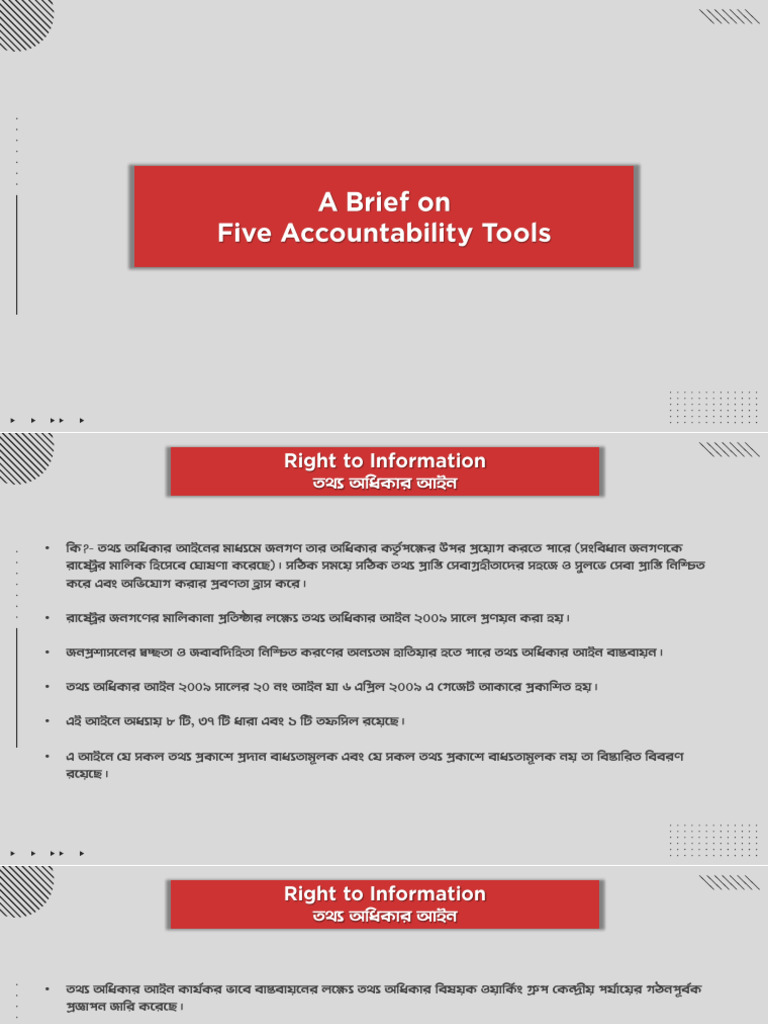 Digest A Brief On Five Accountability Tools | PDF