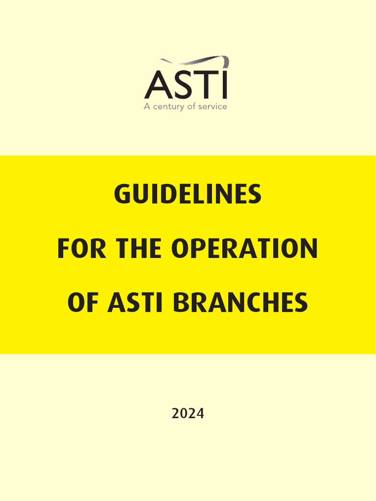 Asti Branch Guidelines Final | PDF | Committee | Parliamentary Procedure