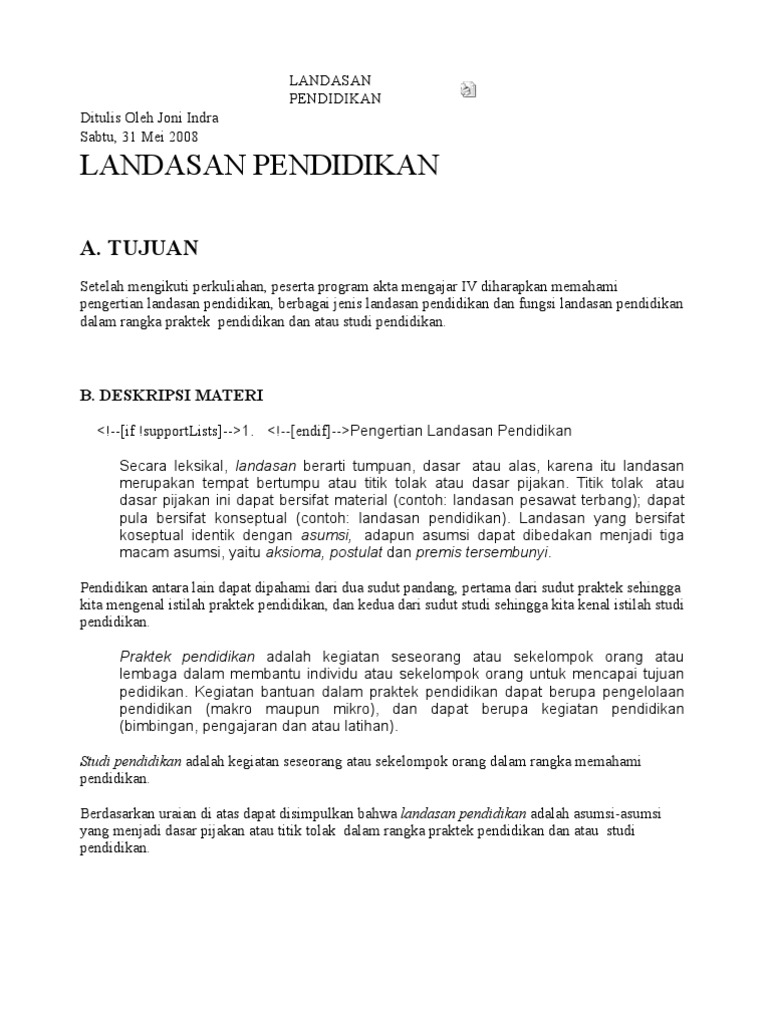 Landasan Pendidikan Pdf