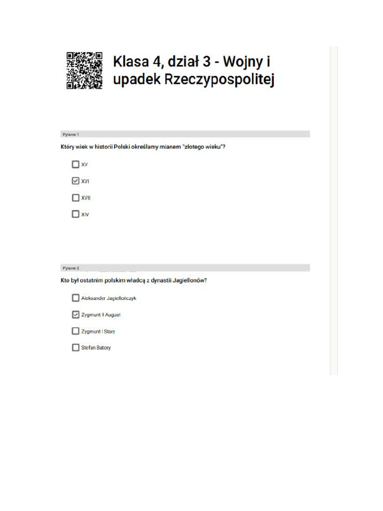 Historia Test Z Odp | PDF
