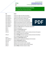 Excel Shortcuts