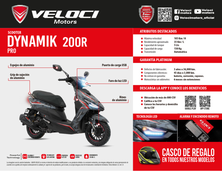 Veloci Dynamik Pro 200: Ficha Técnica | PDF | Vehículos terrestres ...