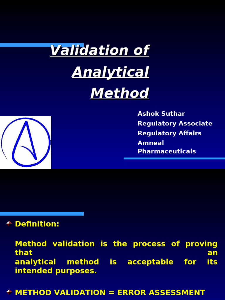 Analytical Method Validation Guide | PDF | Verification And Validation ...