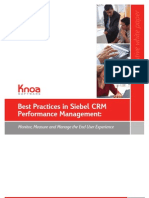 Best Practices in Siebel CRM Performance Management Monitor Measure and Manage The Enduser Experience