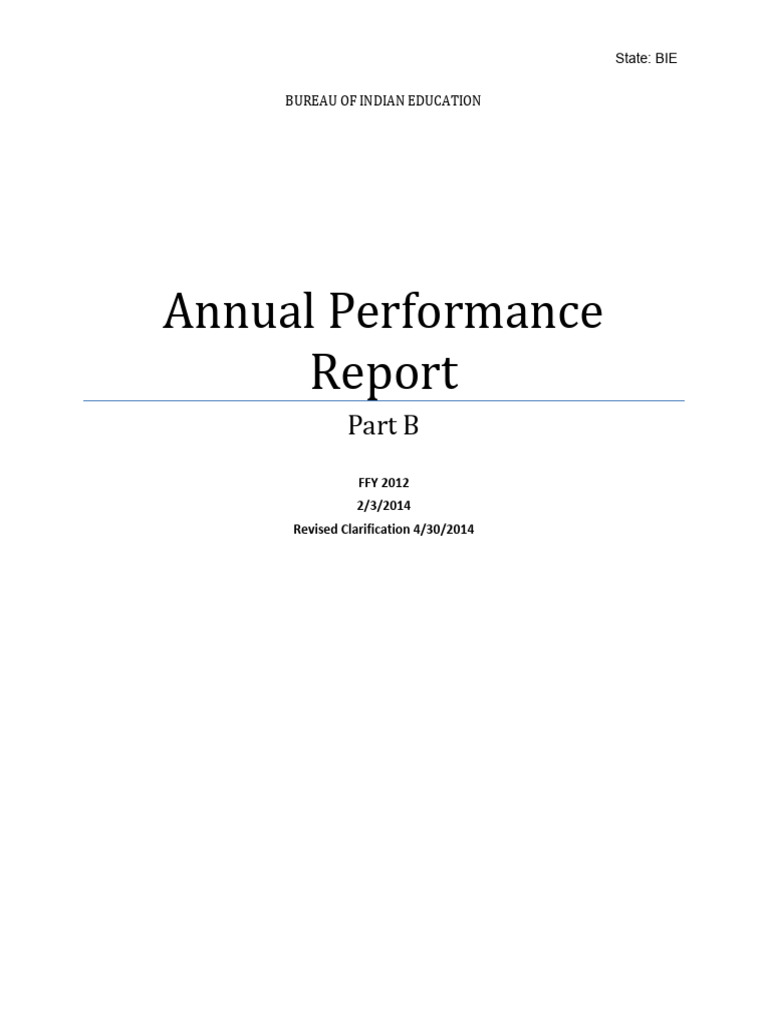 Performance Report India - Best example | PDF | Adequate Yearly ...