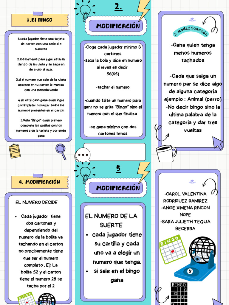 Modificaciones para Jugar Bingo | PDF | Juego de azar | Juegos de azar