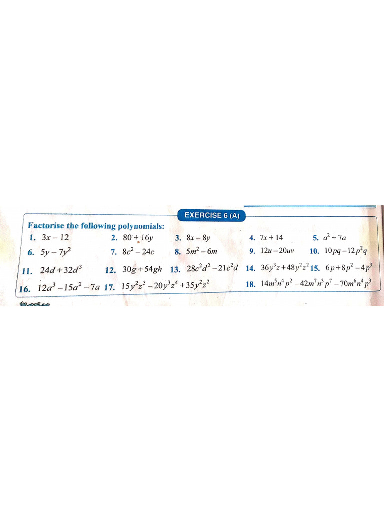 Ex 6A 6B and 6E | PDF