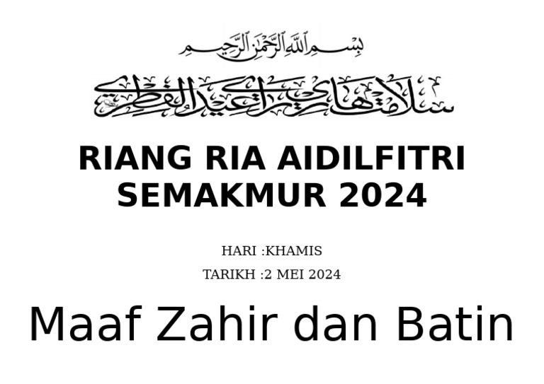 Riang Ria Aidilfitri | PDF