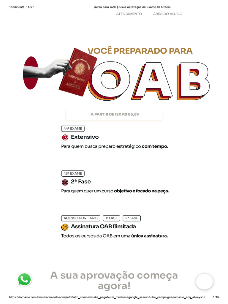 Curso Online Gratuito para OAB | PDF | Advogado