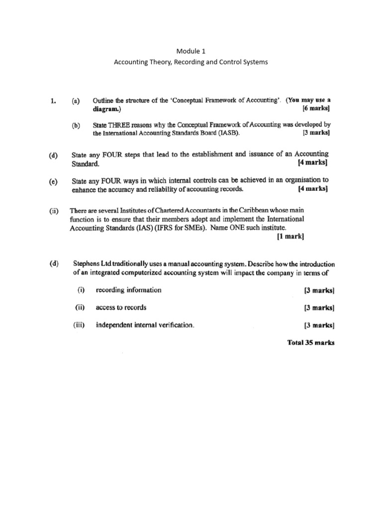 Accounting Unit 1 Mock Paper 2 | PDF