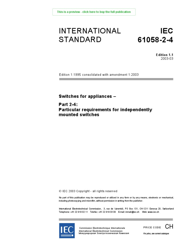 Infoiec61058 2 4end Switch International - 