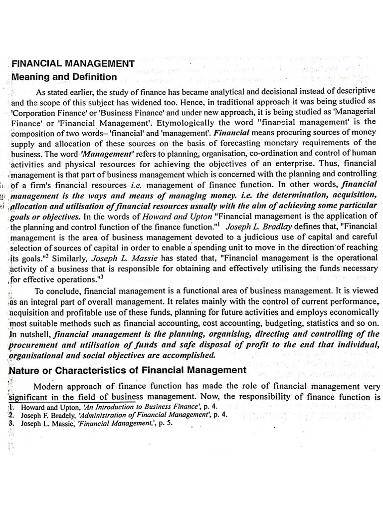 Unit 1 - FM Notes | PDF