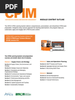 CPIM Learning System Module Content | PDF | Supply Chain