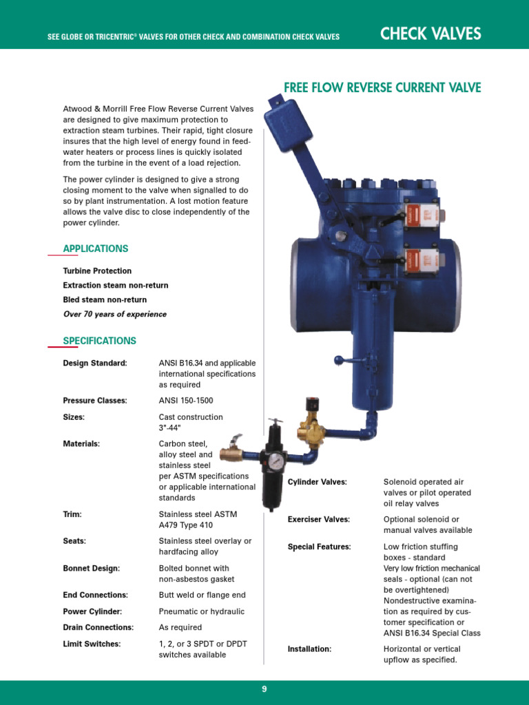 Atwood & Morrill Check Valves Overview | PDF | Valve | Pump