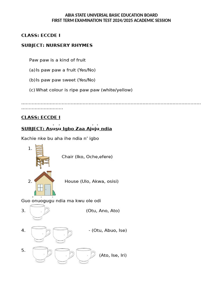 First Term Exam 2024/2025 Overview | PDF | Paul The Apostle | Prayer