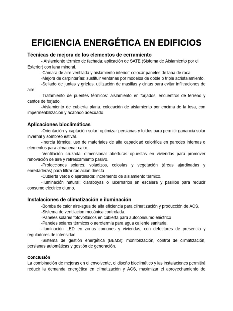 Eficiencia Energetica en Edificios | PDF