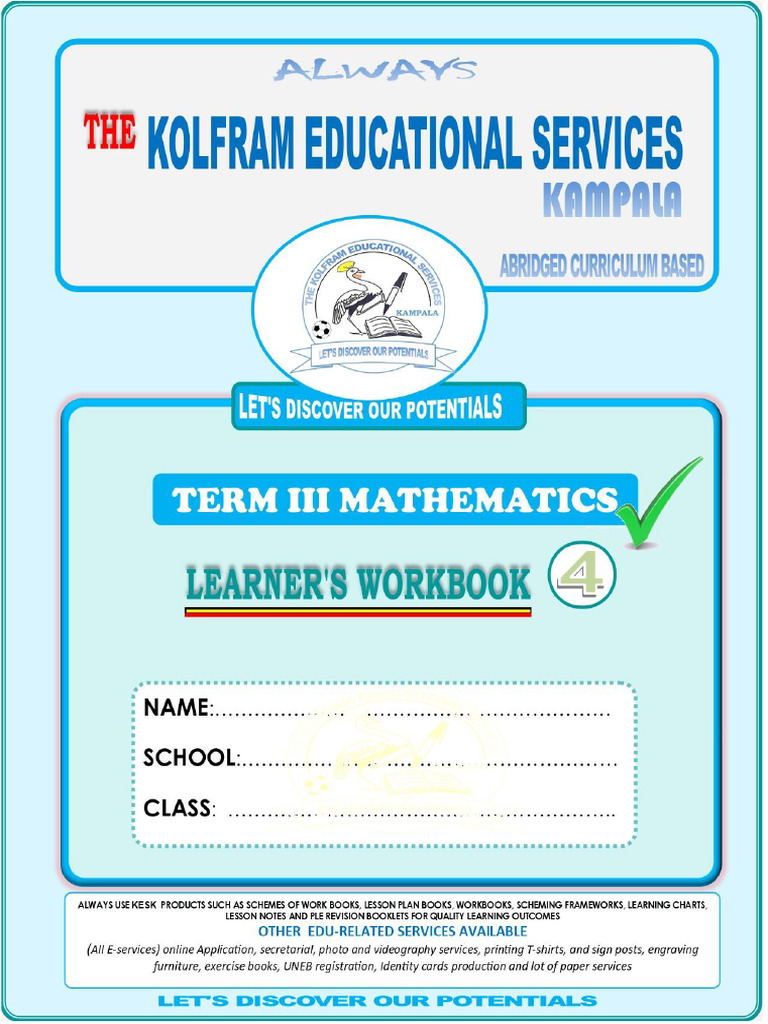 Primary 4 Mathematics Workbook 2022 | PDF | Area | Litre
