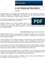 Operations On Rational Numbers