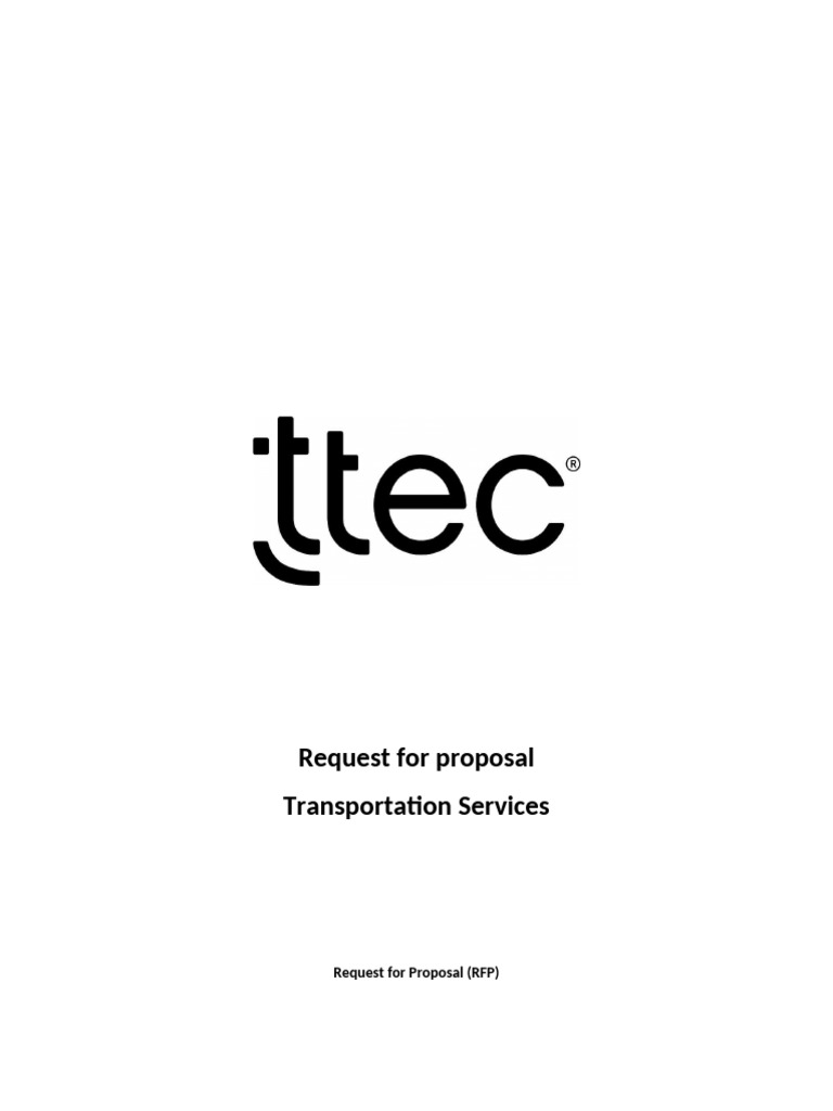 RFP for TTEC Transportation Services | PDF | Vehicles | Service Level ...