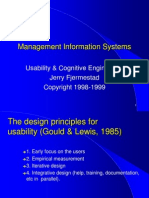 Management Information Systems: Usability & Cognitive Engineering Jerry Fjermestad