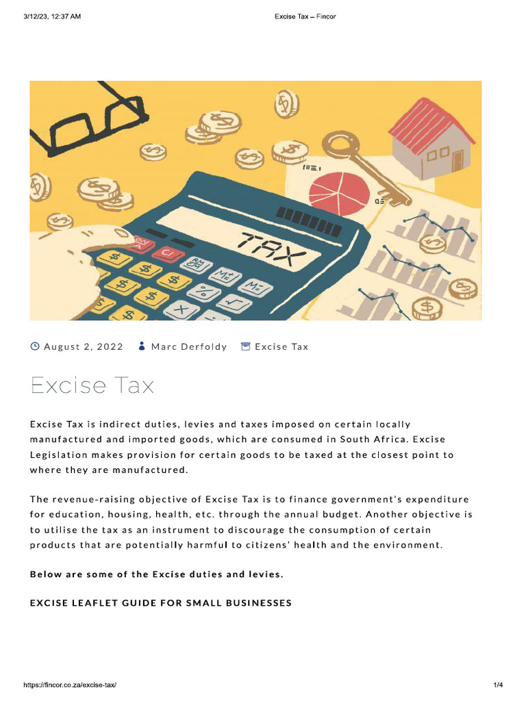 Excise Tax - Fincor | PDF