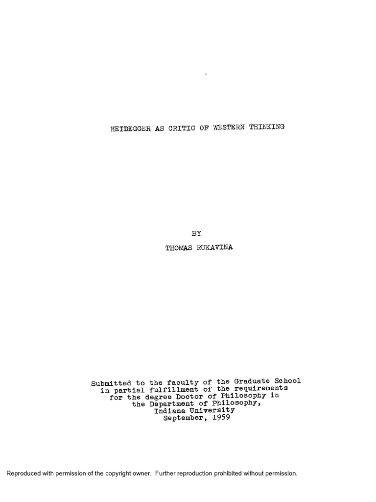 1959 (Thomas - Rukavina) - HEIDEGGER - AS - CRITIC - OF - WESTERN - T ...
