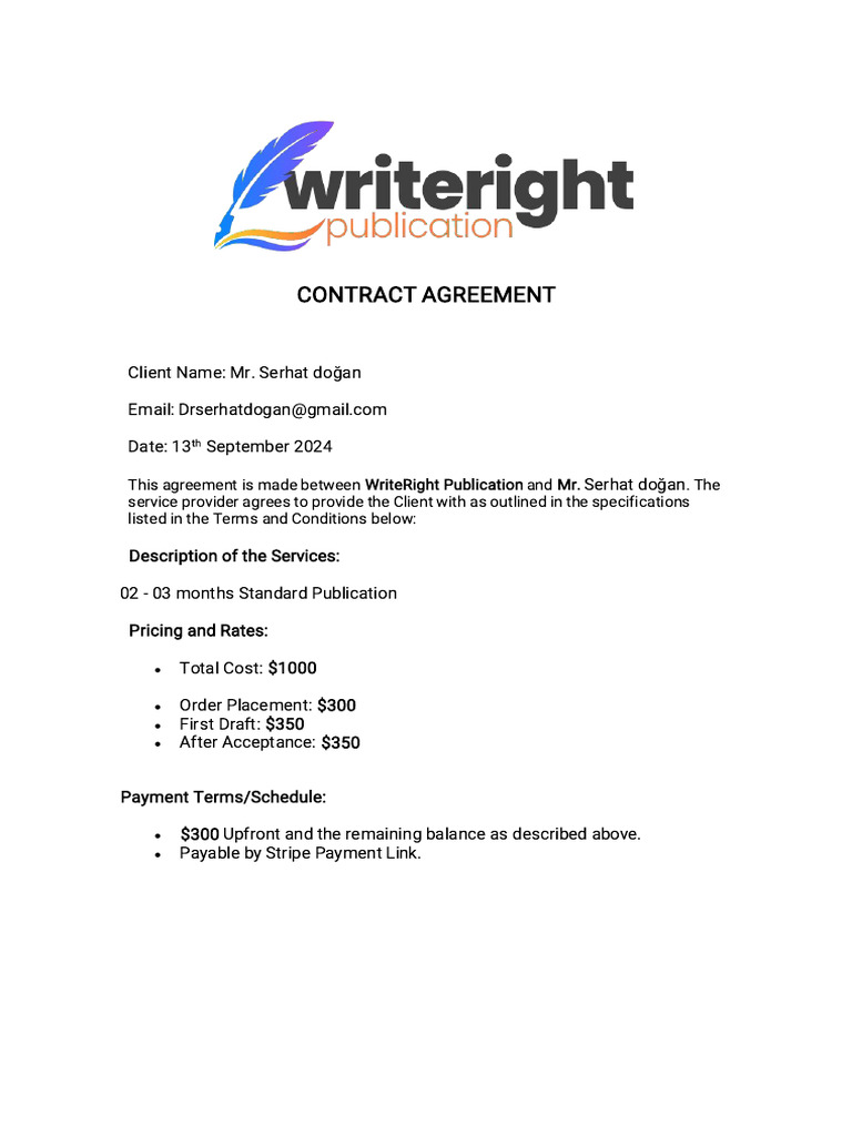 Contract Agreement - 13th September | PDF