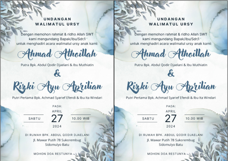 Undangan Walimah | PDF