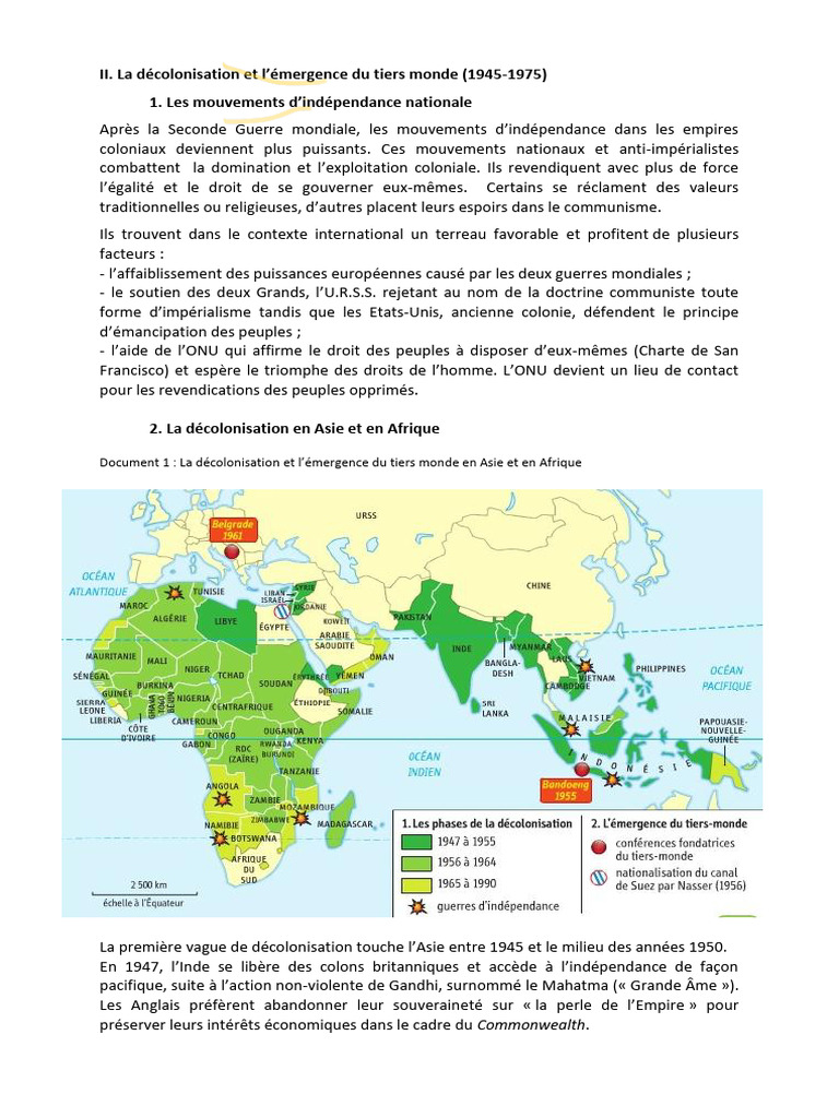 Décolonisation et émergence du Tiers Monde | PDF | Décolonisation | Afrique