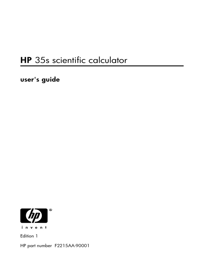 35s Scientific Calculator | PDF | Menu (Computing) | Exponentiation