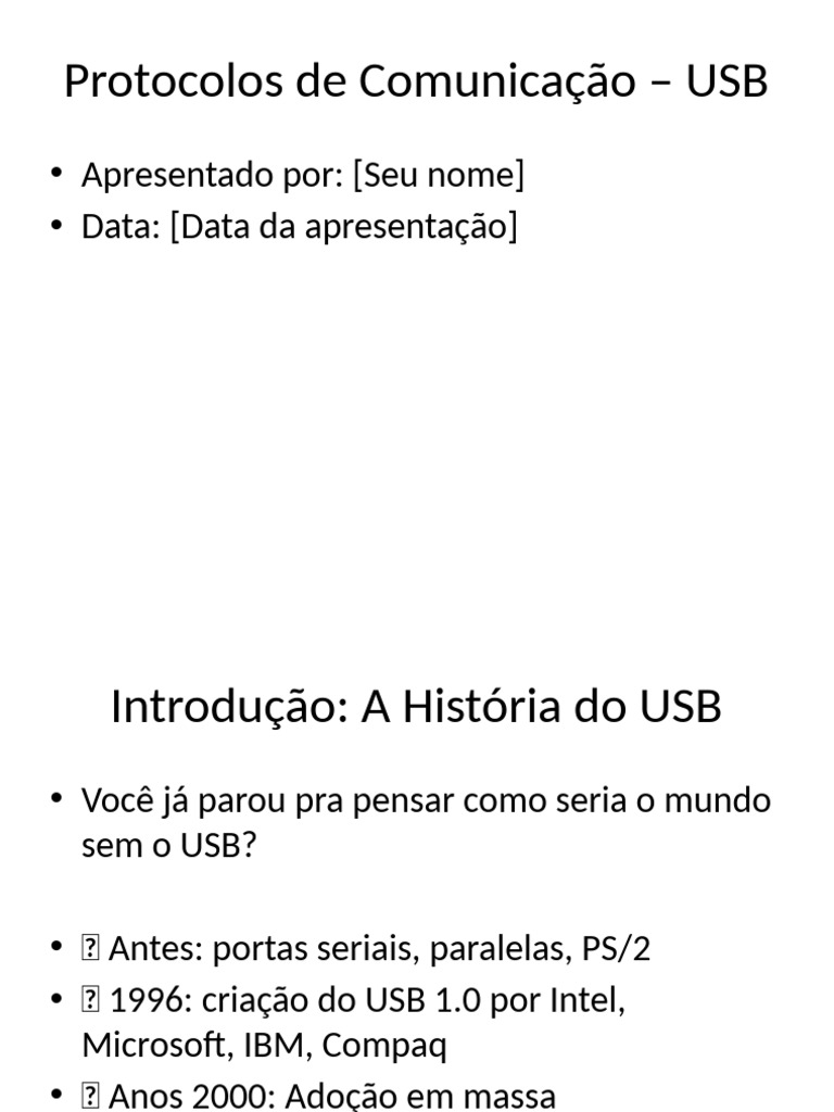 Evolução e Vantagens do USB | PDF