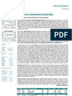 The Krone Weakened Yesterday: Morning Report