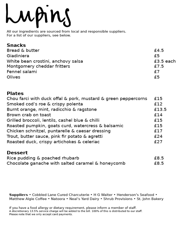 Food+menu+010224 2 | PDF