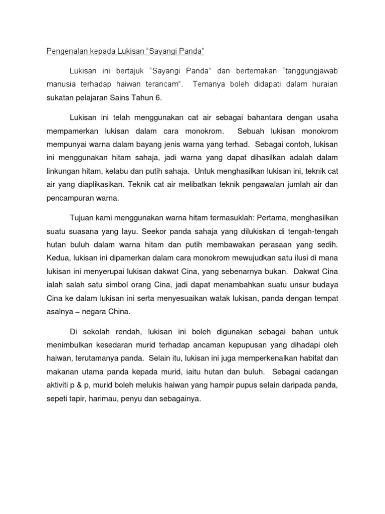 Pengenalan Lukisan Pdf