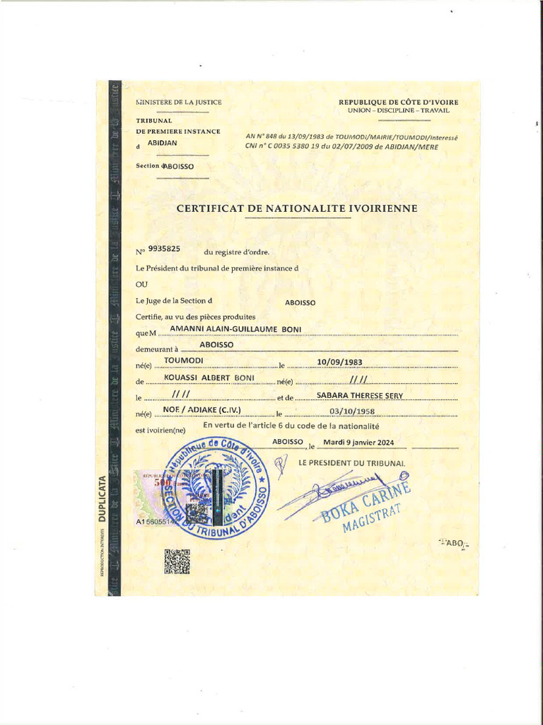 Certificat | PDF