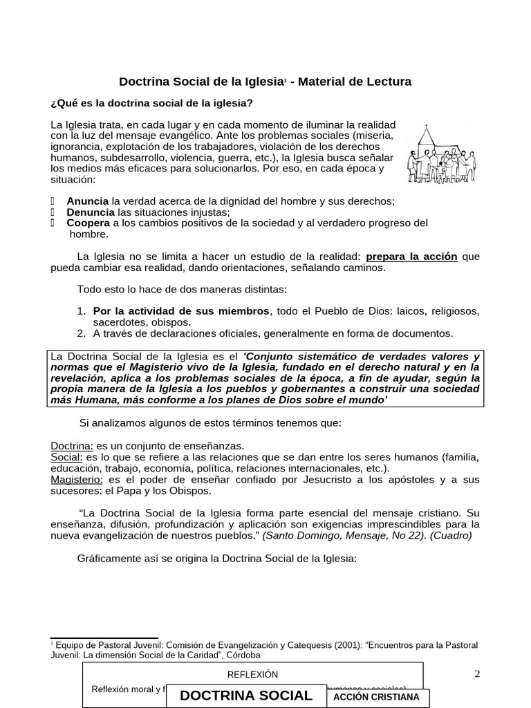 Doctrina Social de la Iglesia: Fundamentos y Acción | PDF | Doctrina ...