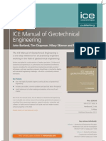 ICE Manual of Geotechnical Engineering: Coming Soon