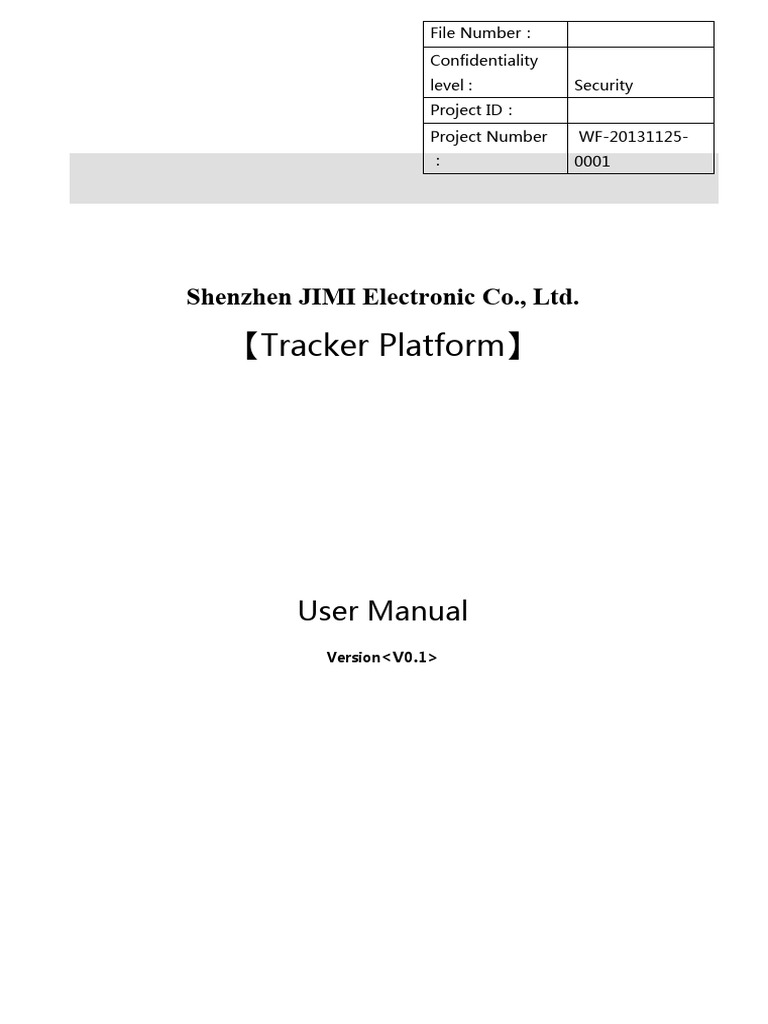 JIMI Tracker Platform User Manual | PDF | Login | Password