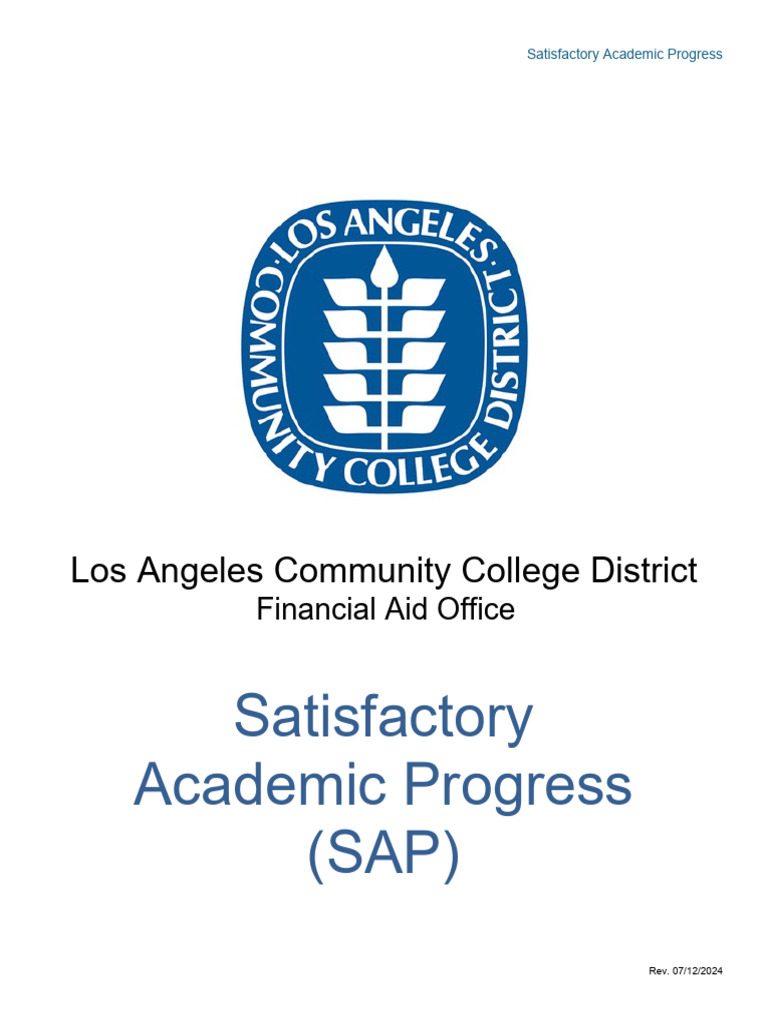 LACCD SAP Policy - English - FINAL - 07-22-24 | PDF