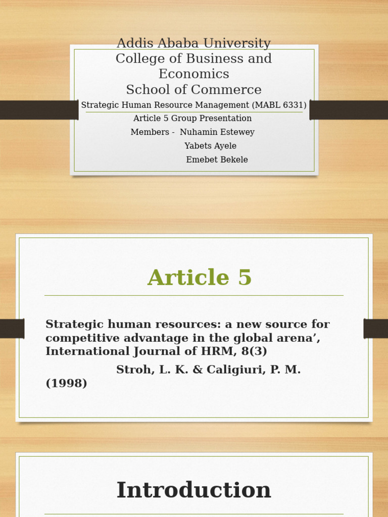 Strategic HR for Global Competitiveness | PDF | Human Resource ...