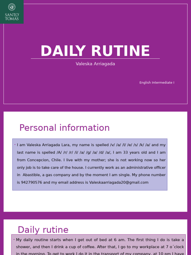 Daily Rutine | PDF