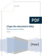 (Type The Document Title) : (Year)