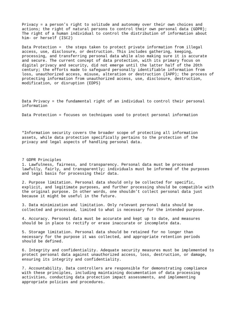 Purpose Limitation in Data Protection | PDF | Information Security ...