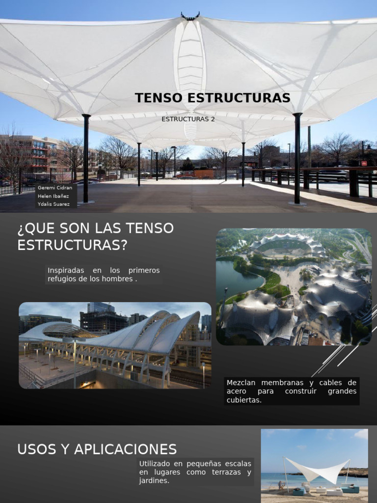 Tipos de Tensoestructuras y Usos | PDF