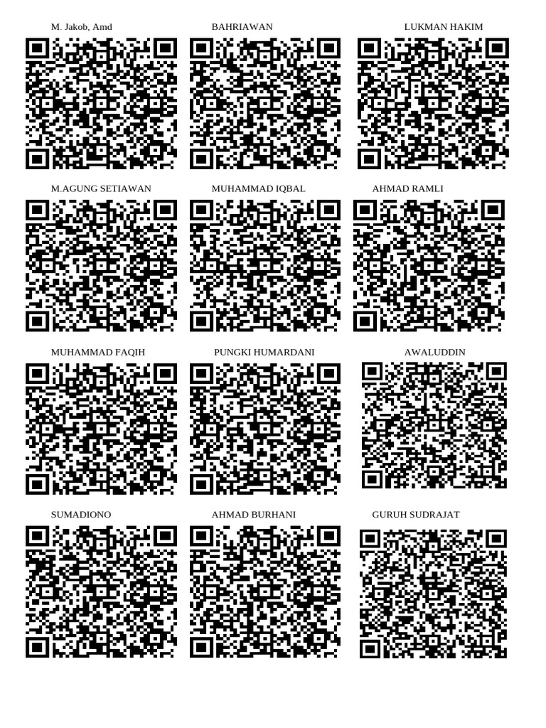 Barcode Kehadiran Guru MTS | PDF